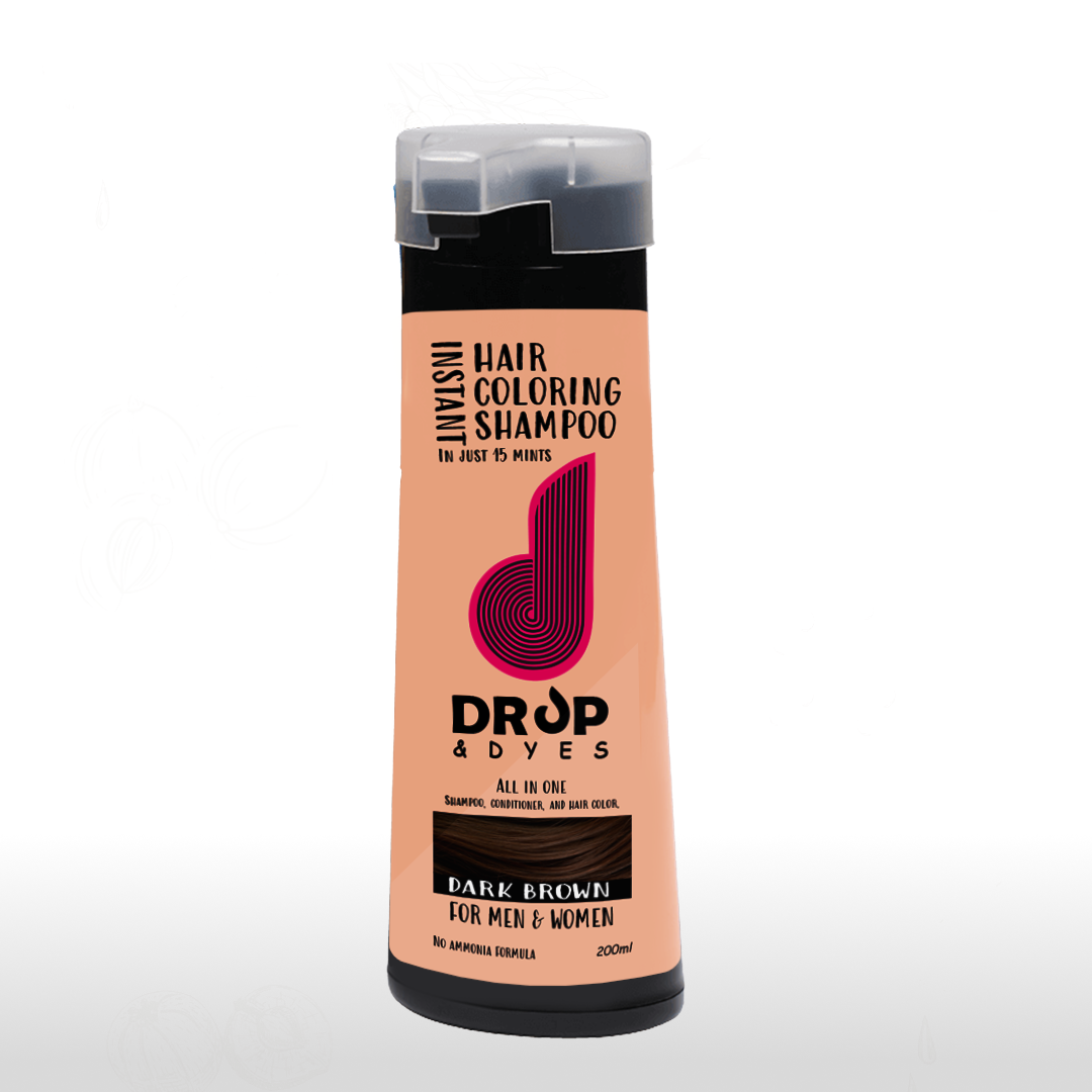 Drop and Dyes Instant Hair Coloring Shampoo Dark Brown