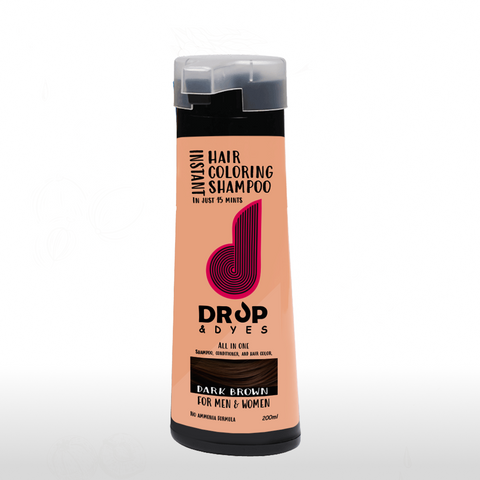 Drop and Dyes Instant Hair Coloring Shampoo Dark Brown