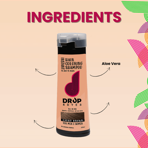 Drop and Dyes Instant Hair Coloring Shampoo Dark Brown