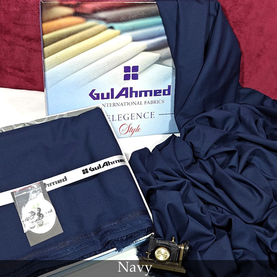 Unstitched Wash & Wear Suit (GA-NAVY BLUE)